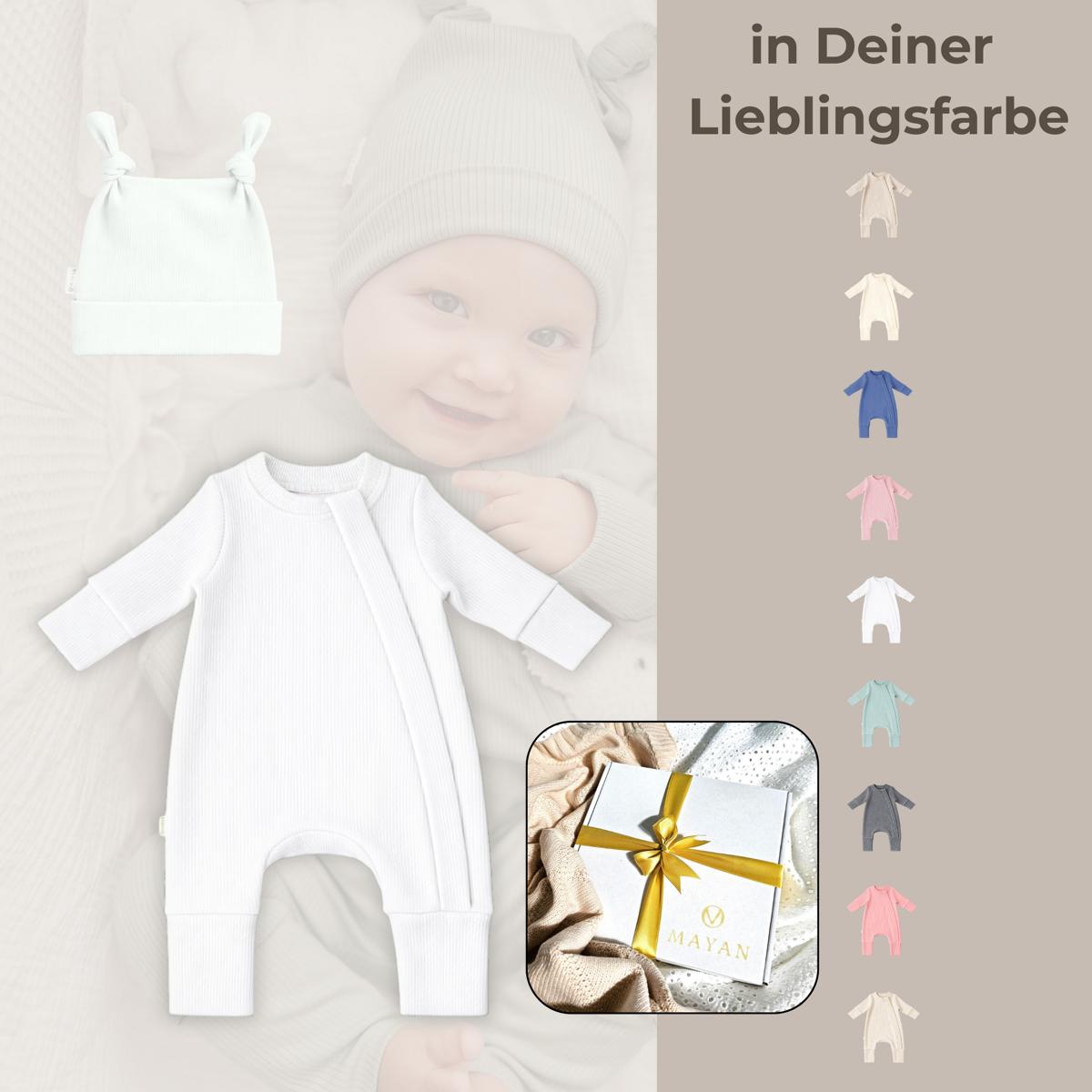 ROMPER & BEANIE SET als GESCHENK verpackt