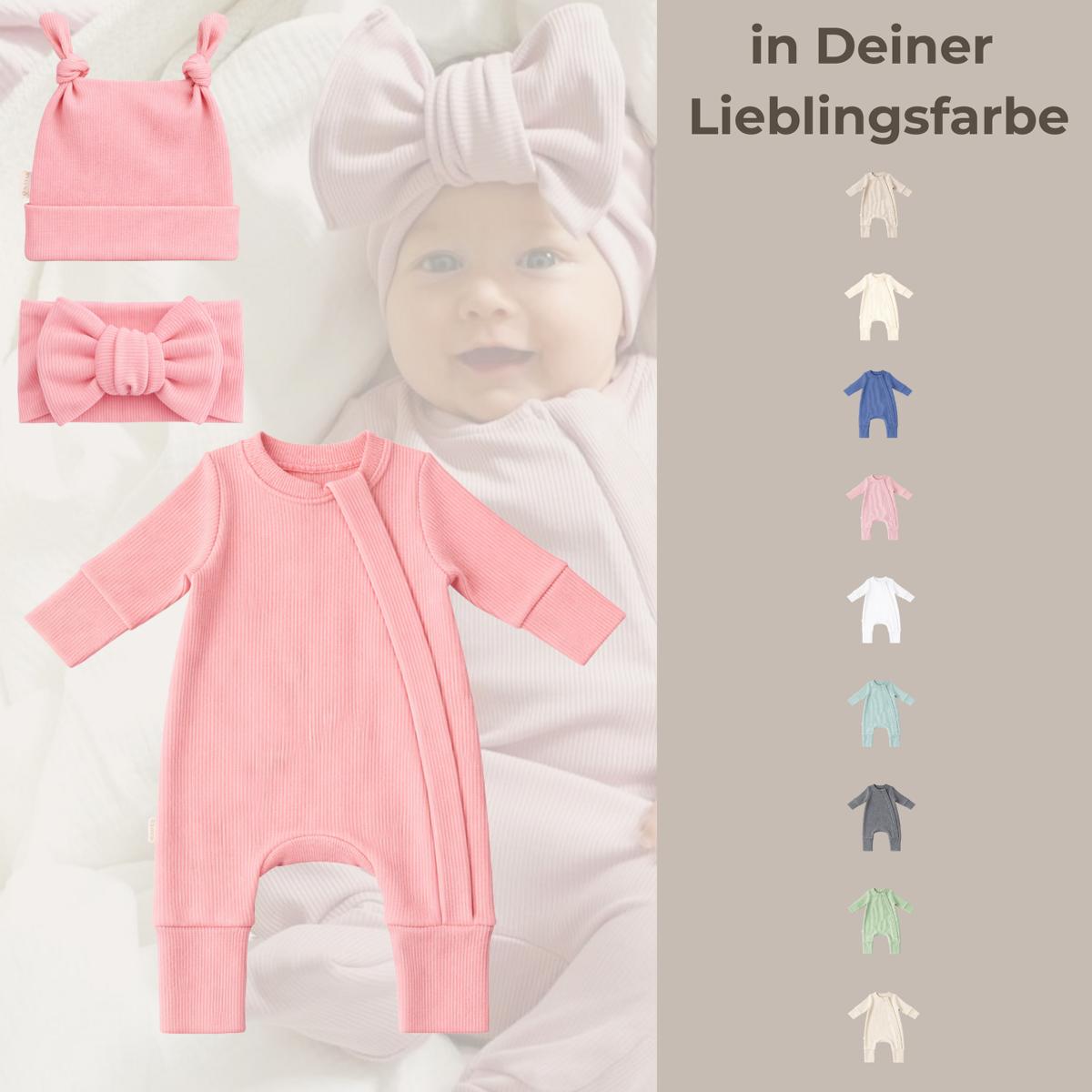 ROMPER, BEANIE & HAARBAND SET